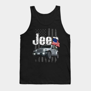 Wrangler JL Jeepcar JEEP Flag Tank Top